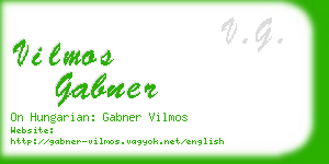 vilmos gabner business card